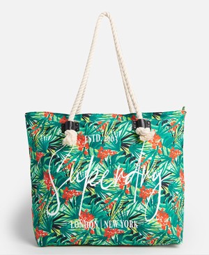 Superdry Printed Rope Tote Női Táska Zöld | ZMTWH8251